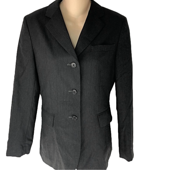 Charcoal 3 Button Blazer - Picture 3 of 6